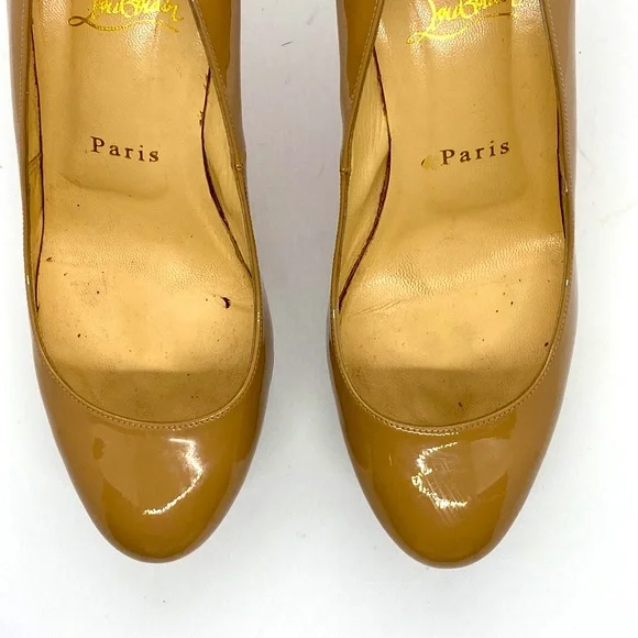 Sexy Nude Round Toe High Heel Pumps By Christian Louboutin. Size 37.5 (7.5 US) - Picture 9 of 13